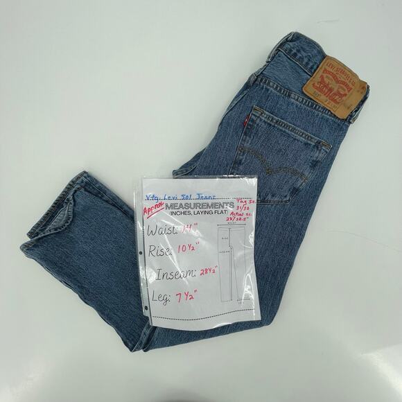 Vintage Men's Levi 501 Jeans, Button Fly, Tag Sz. 31/30 *(Actual 28/28.5)* 90s - Picture 8 of 8